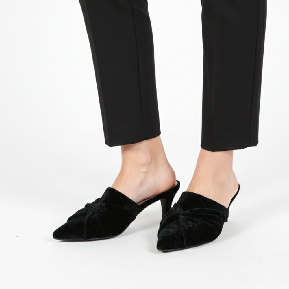 *Avon Cushion Walk Black Velvet Heels